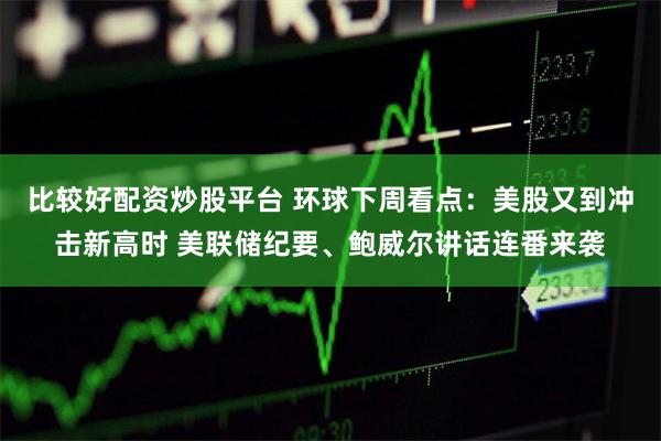 比较好配资炒股平台 环球下周看点：美股又到冲击新高时 美联储纪要、鲍威尔讲话连番来袭